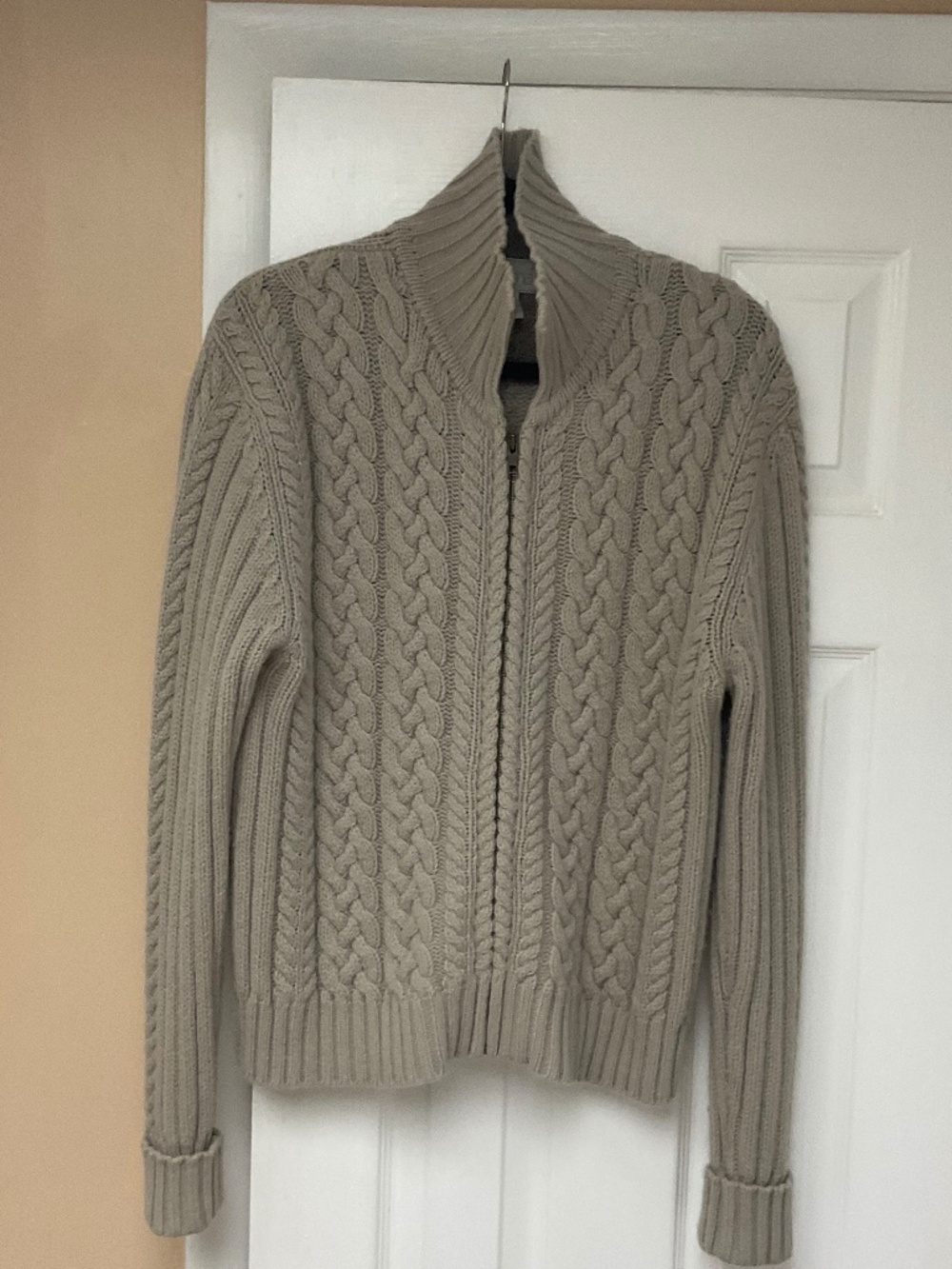 Rosanna vintage 100% lambswool zipper sweater XL